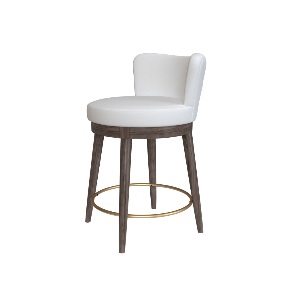 Custom Upholstered Counter Stool with Back – Coley Home